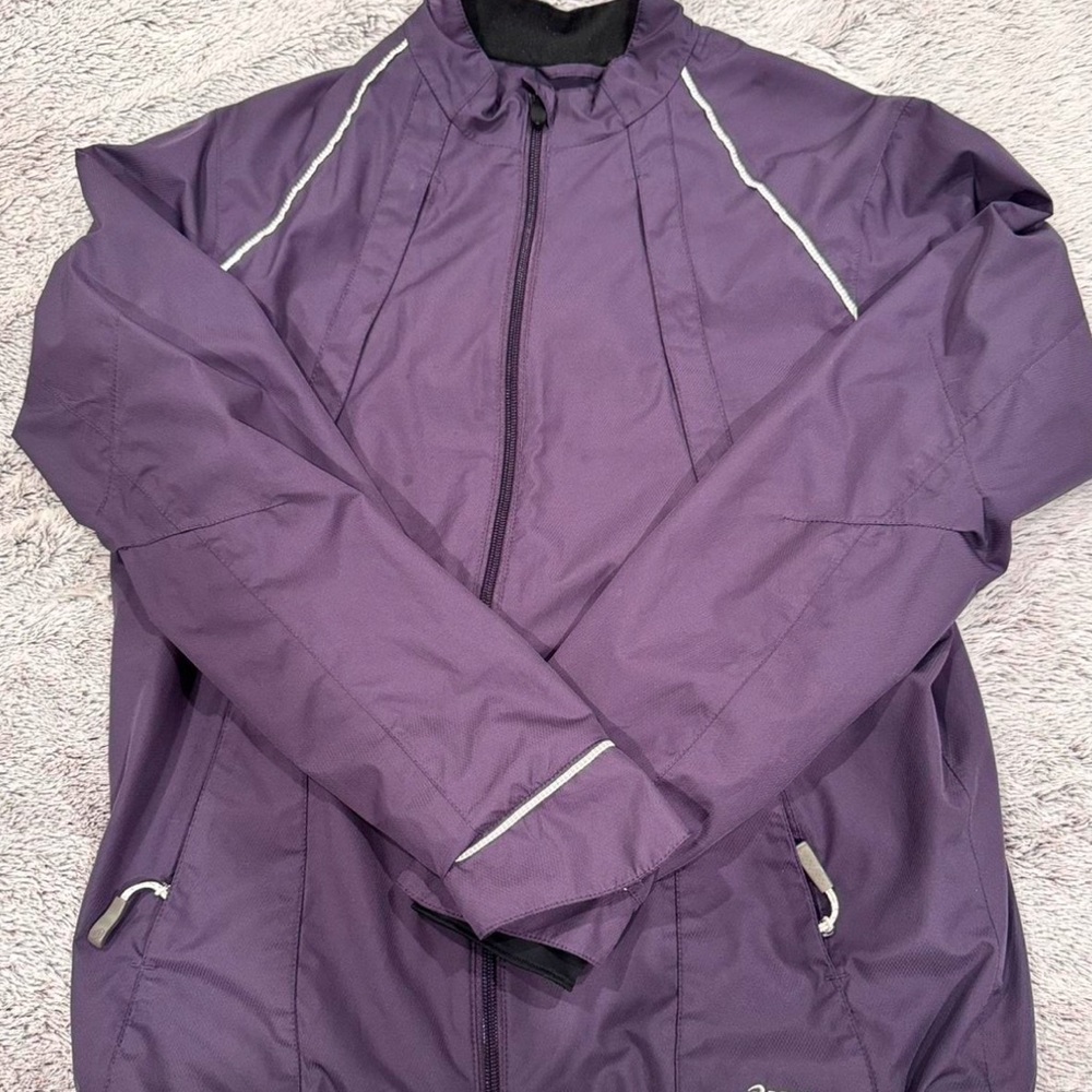 PURPLE ASICS TRACK WINDBREAKER